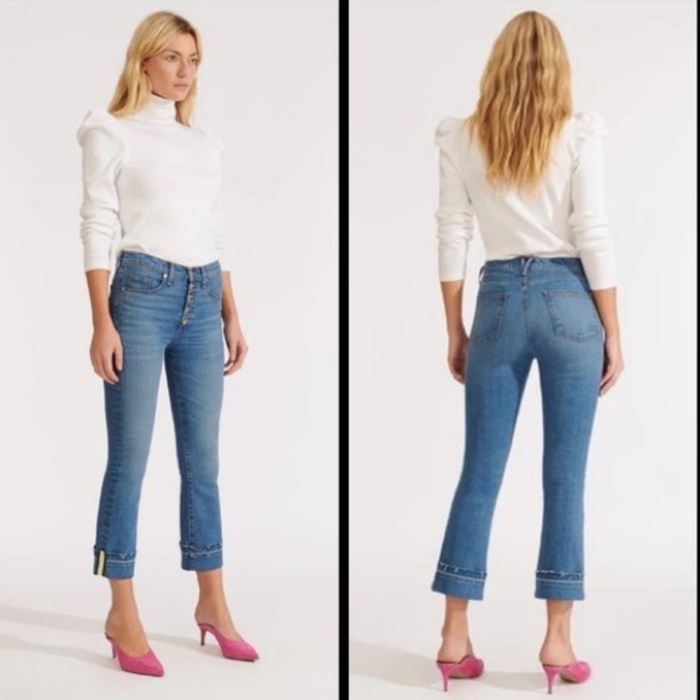 Veronica Beard Carolyn baby boot high-rise jeans 25/0